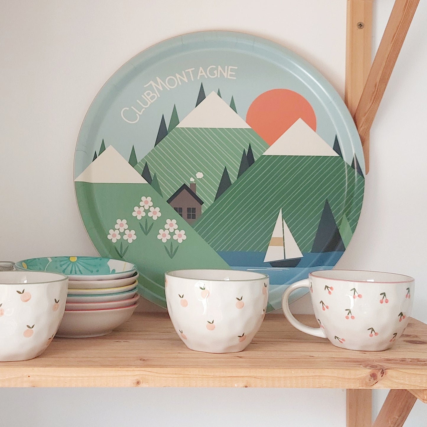 Plateau rond en Bois - CLUB MONTAGNE