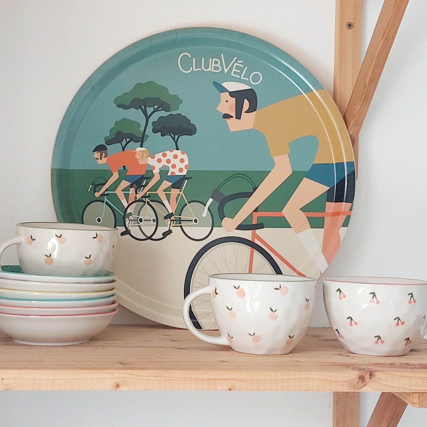 Plateau rond en Bois - CLUB VELO