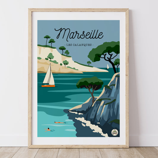 Affiche MARSEILLE - Les Calanques