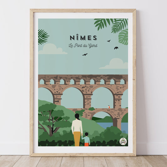 Affiche NÎMES - Le Pont du Gard