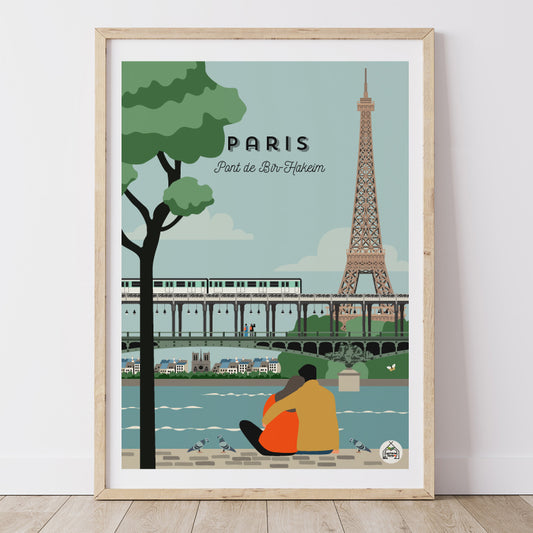 Affiche PARIS - Le Pont de Bir-Hakeim