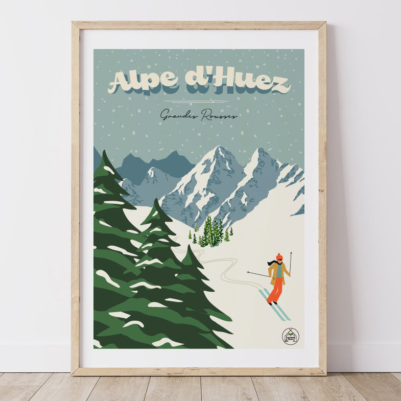 Affiche ALPE D'HUEZ - Grandes Rousses