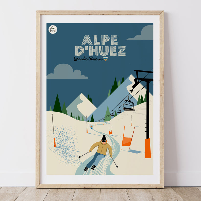Affiche ALPE D'HUEZ - Grandes Rousses