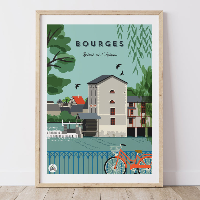 Affiche BOURGES - Bords de l'Auron