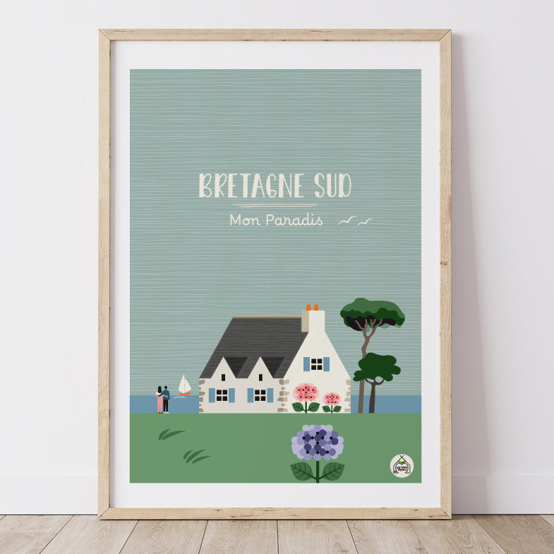 Affiche BRETAGNE SUD - Mon Paradis