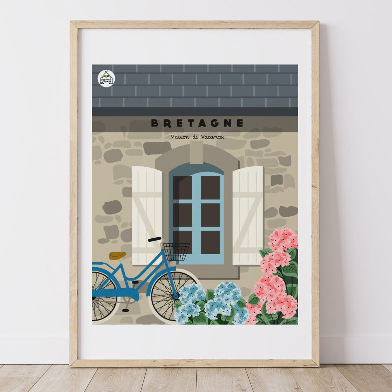 Affiche Bretagne Nord - maison de vacances