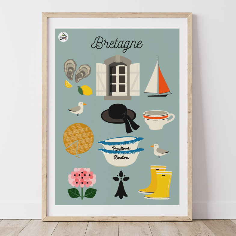 Affiche BRETAGNE - Typique Bretagne