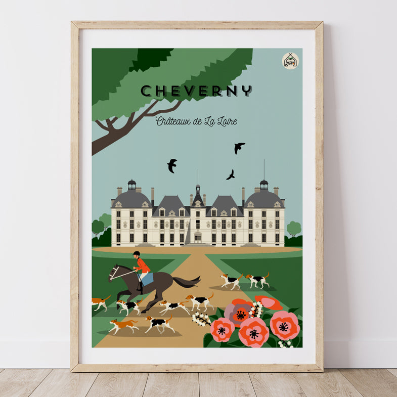 Affiche CHEVERNY - Châteaux de la Loire