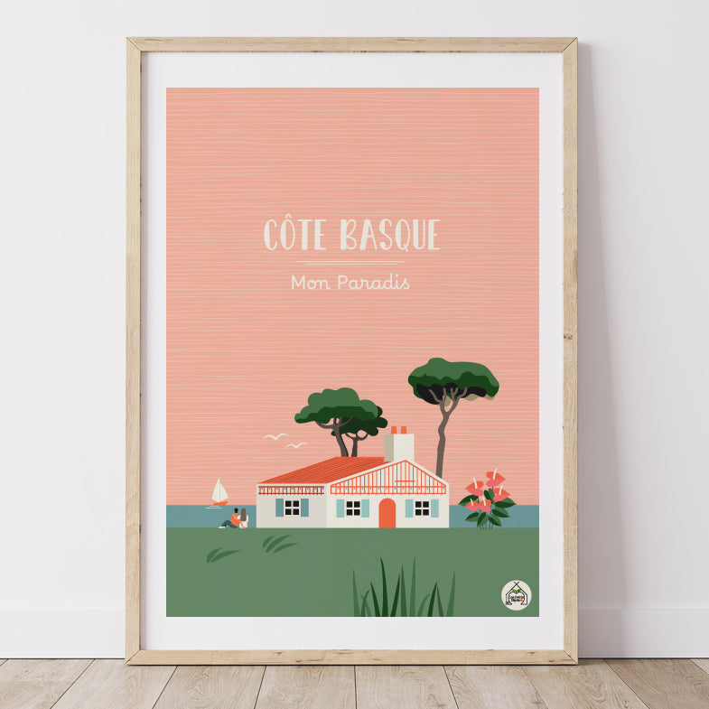 Affiche PAYS BASQUE - Mon Paradis