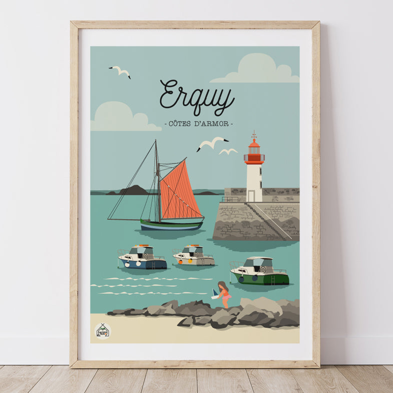 Affiche ERQUY - Côte d'Armor