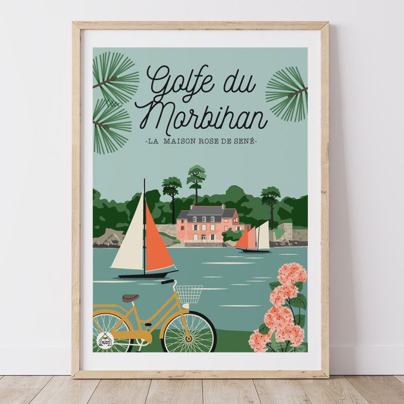 Affiche GOLFE DU MORBIHAN - La Maison Rose de Sené