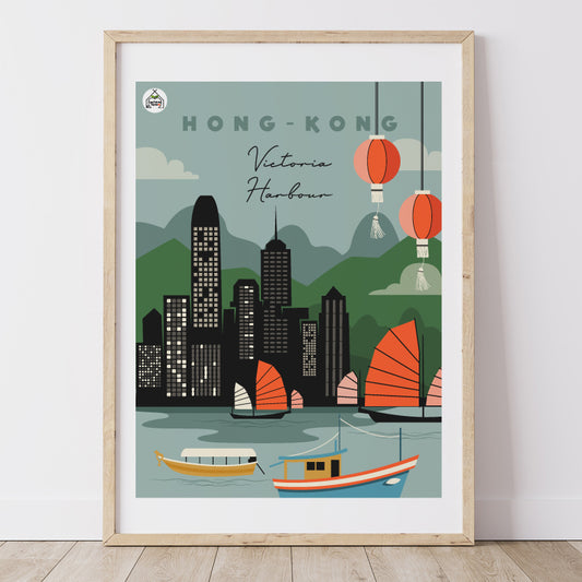 Affiche HONG-KONG - Victoria Harbour