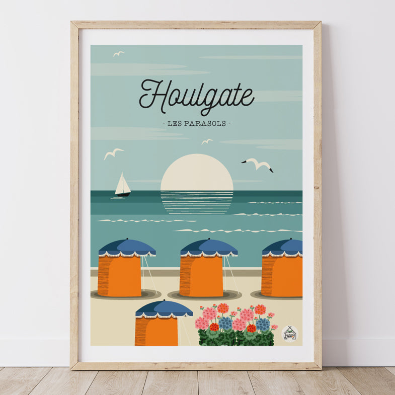 Affiche HOULGATE - Les Parasols