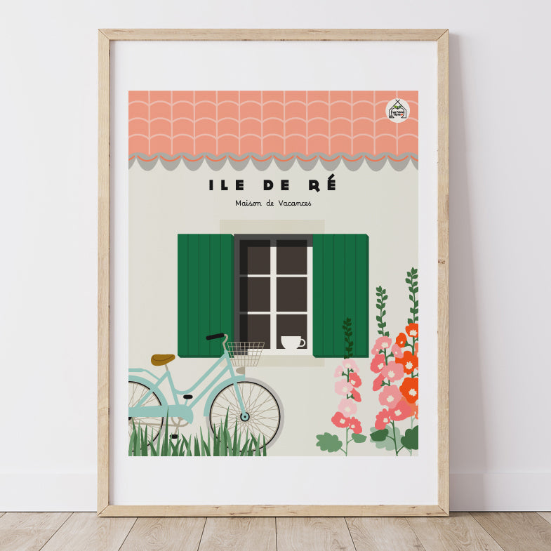 Affiche Ile de Ré - maison de vacances