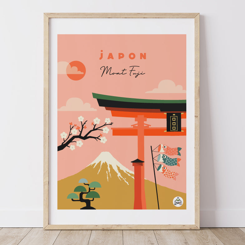 Affiche du Mont Fuji au Japon