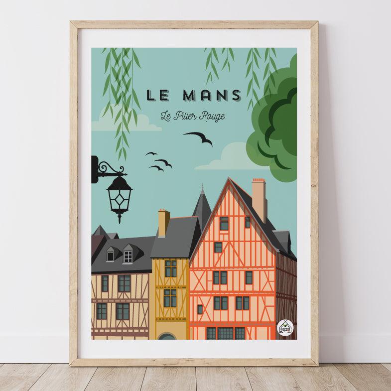 Affiche LE MANS - Le Pilier Rouge