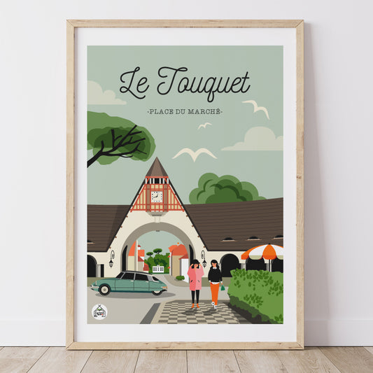 Affiche LE TOUQUET - Place du Marché