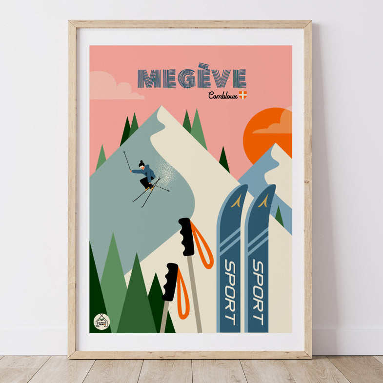 AFFICHE MEGEVE - Haute Savoie