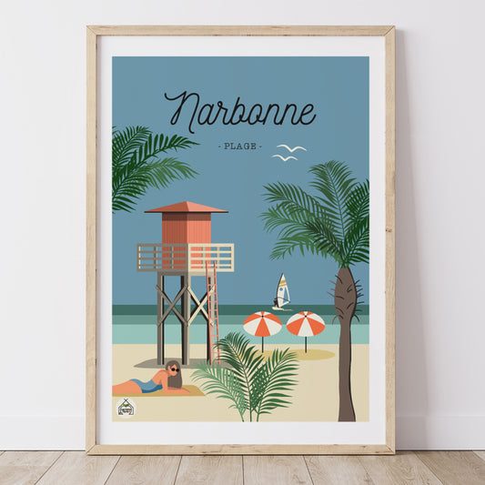 Affiche NARBONNE - Plage