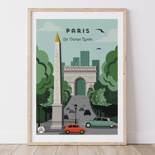 Affiche PARIS - Les Champs Elysées