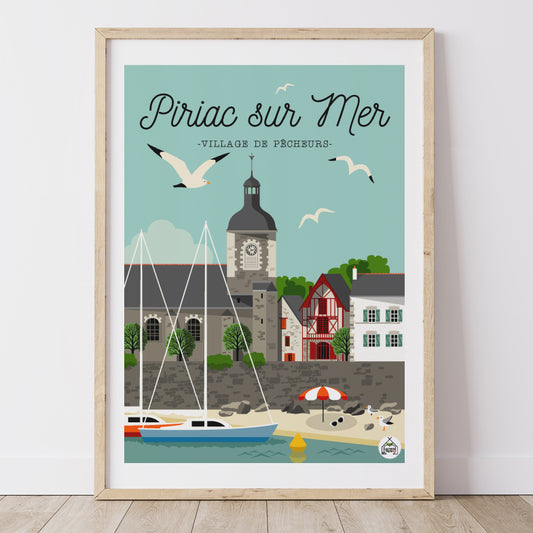Affiche PIRIAC SUR MER - Village de Pêcheurs