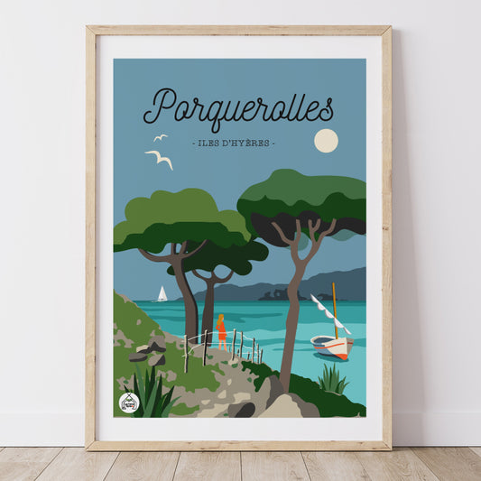Affiche PORQUEROLLES - Iles d'Hyères