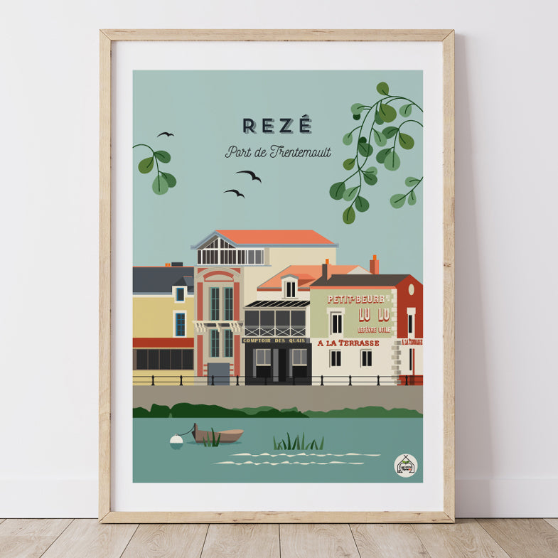Affiche NANTES - Rezé - Port de Trentemoult