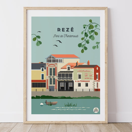 Affiche NANTES - Rezé - Port de Trentemoult