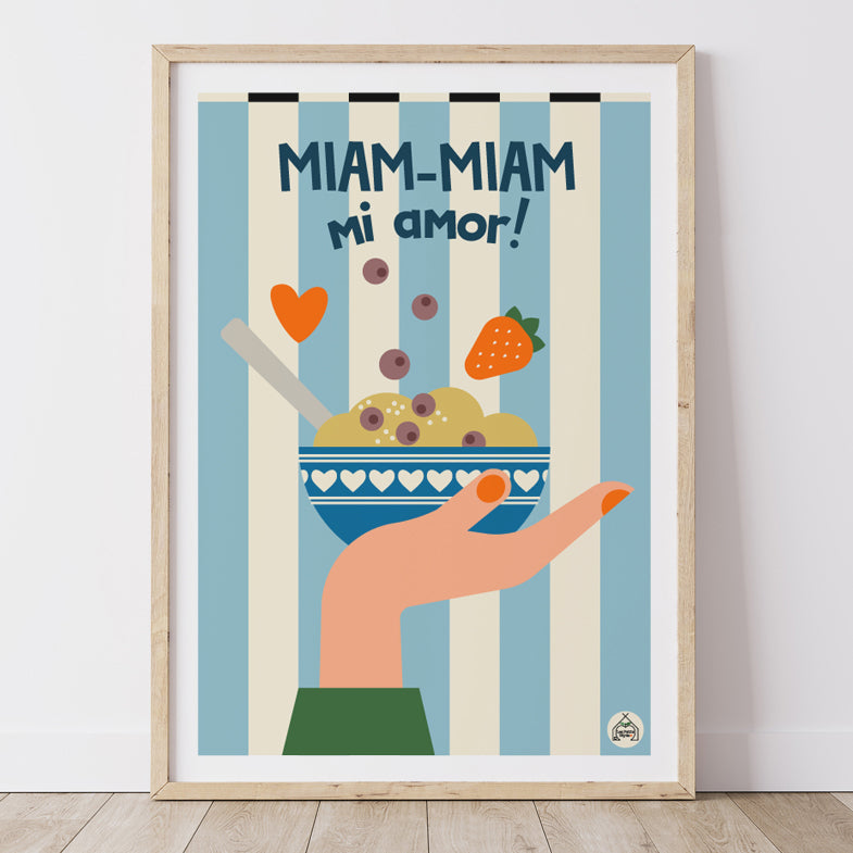 AFFICHE CUISINE - Miam-Miam Mi Amor!
