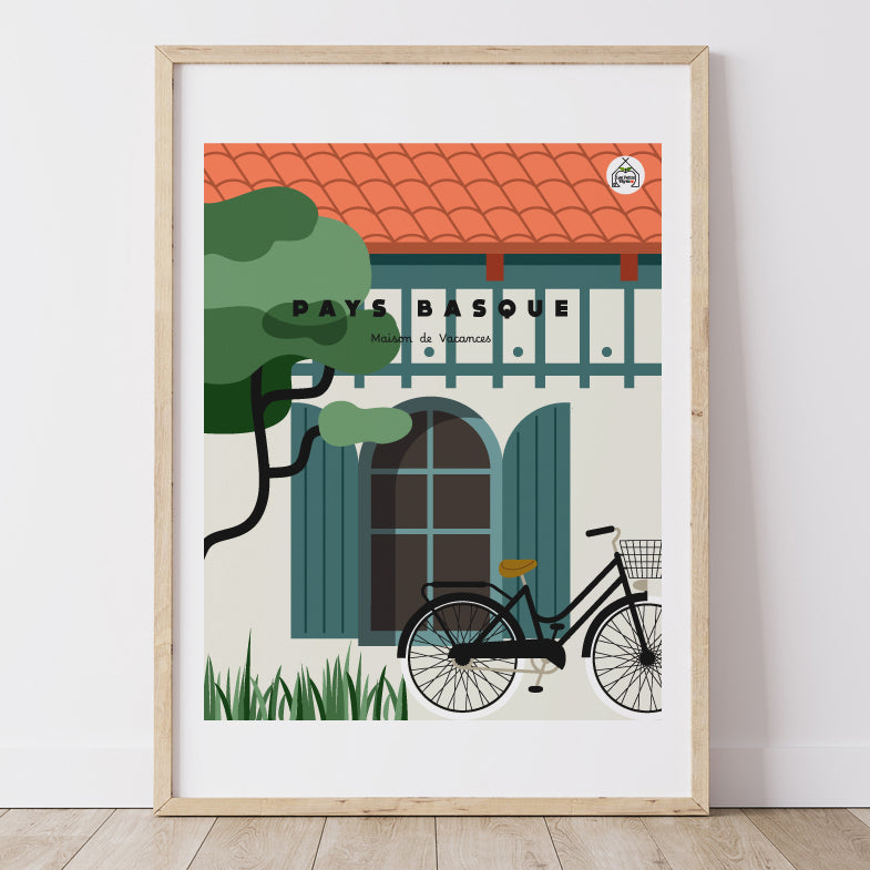 Affiche Pays Basque - maison de vacances