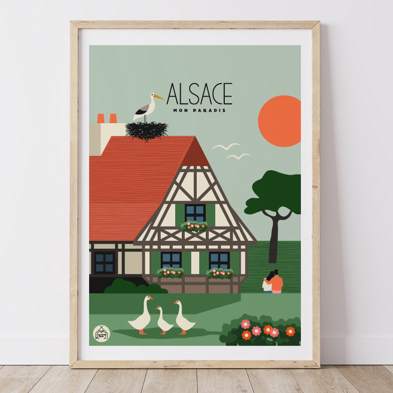 Affiche Maison Française - Alsace