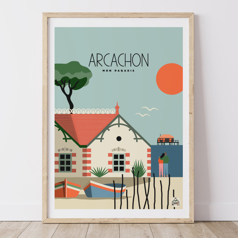 Affiche Maison Française - Arcachon