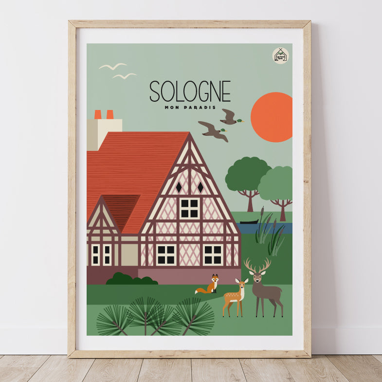 Affiche Maison Française - Sologne