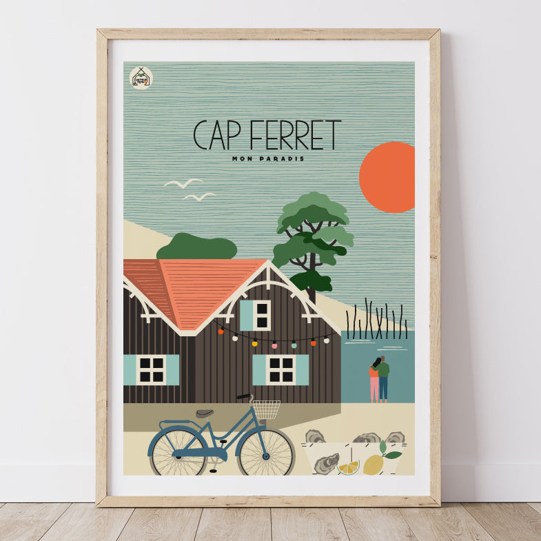 Affiche Maison Française - Cap Ferret