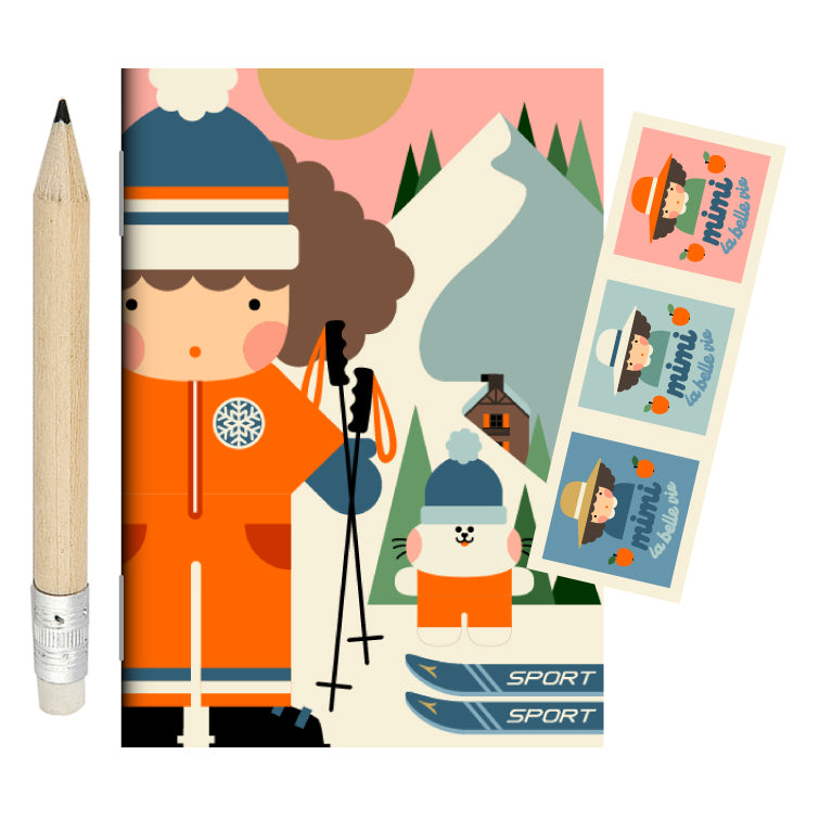 Mini papeterie Mimi fait du ski!