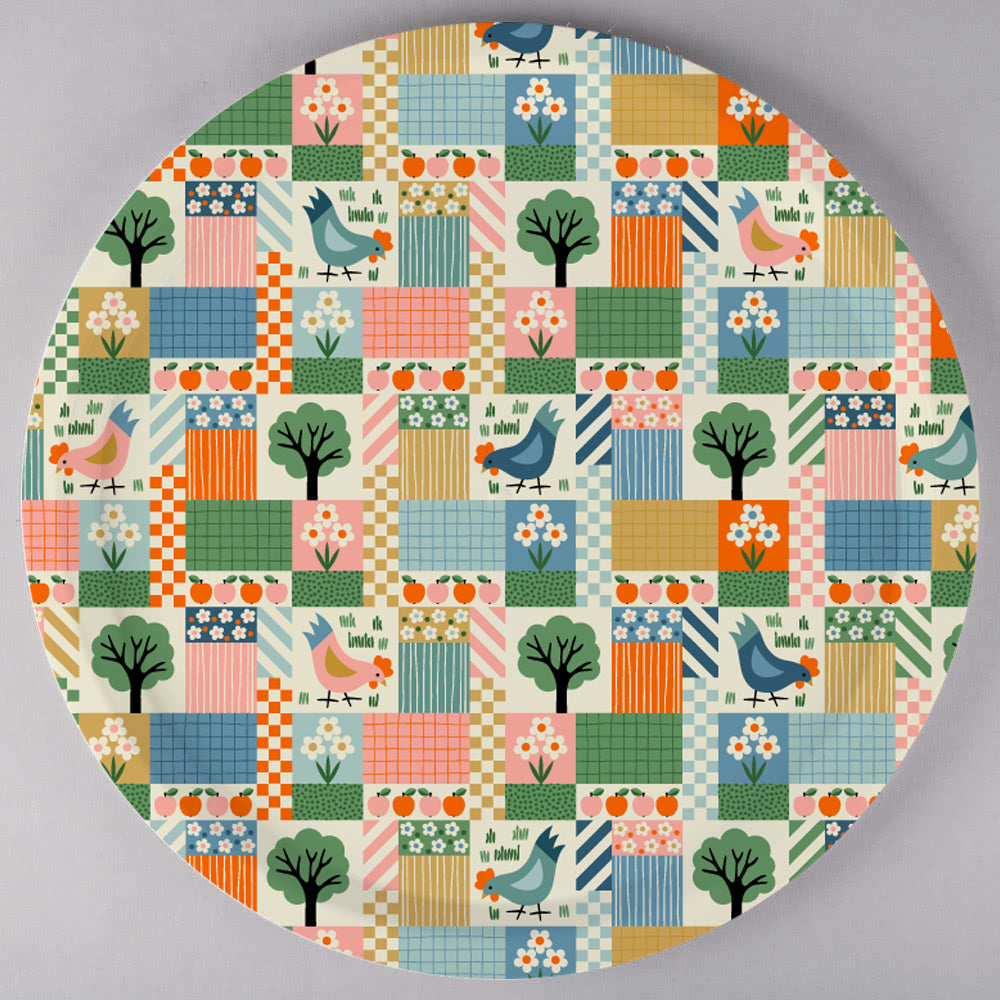 Plateau rond en Bois - COCORICO
