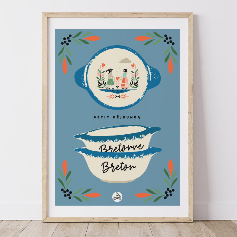 Affiche BRETAGNE FOREVER - Petit Déjeuner Breton