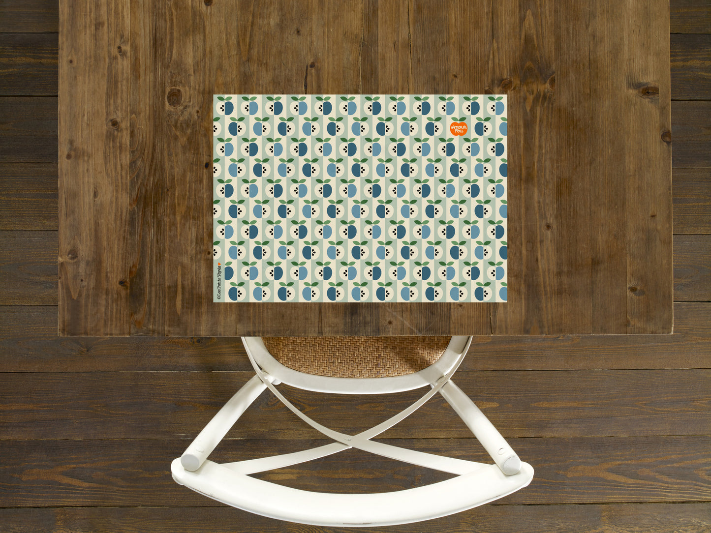 Pochette de 24 SETS DE TABLE EN PAPIER - AMOUR FOU