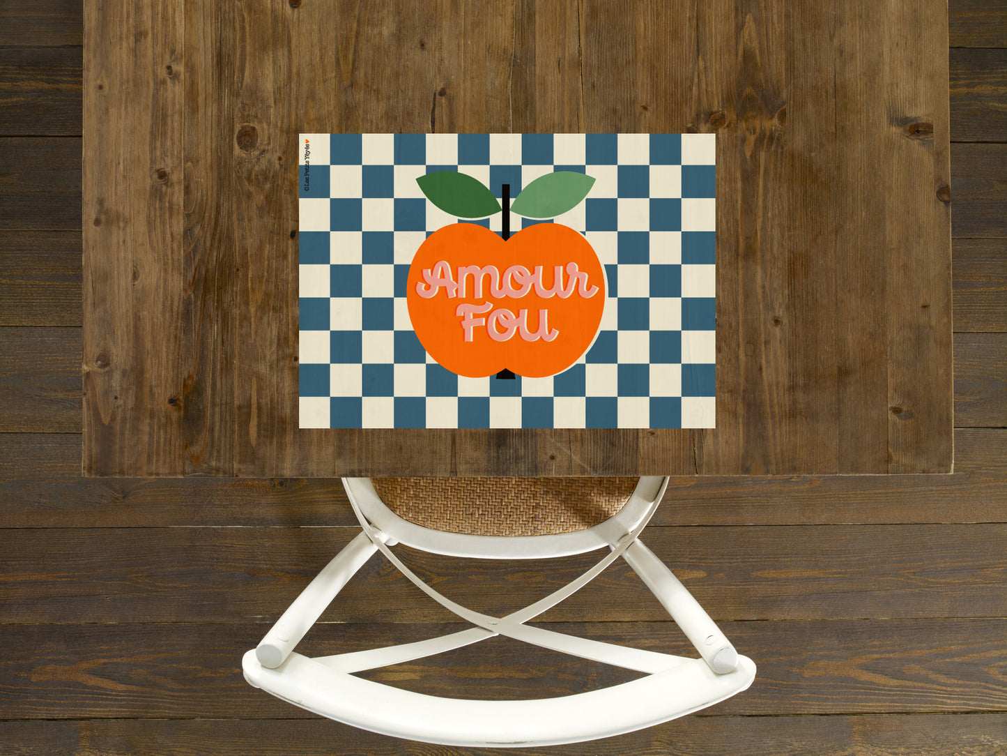 Pochette de 24 SETS DE TABLE EN PAPIER - AMOUR FOU