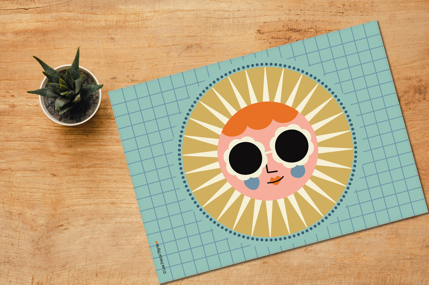 Pochette de 24 SETS DE TABLE EN PAPIER - SOLAIRE