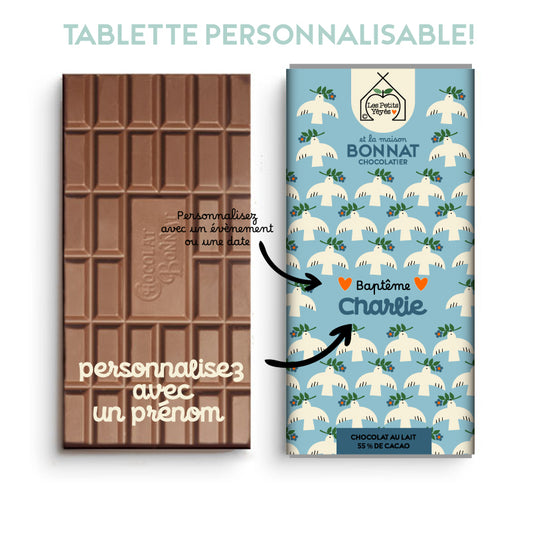 Tablette de Chocolat personnalisable  - BAL DES COLOMBES
