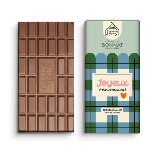 Tablette de Chocolat damier - JOYEUX ANNIVERSAIRE