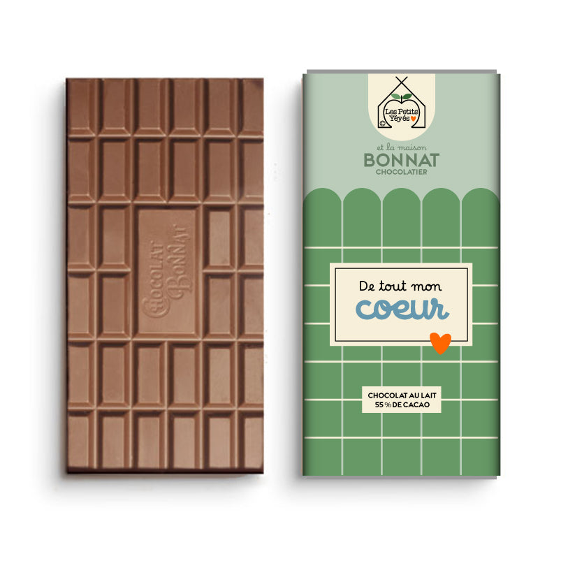 Tablette de Chocolat damier - DE TOUT MON COEUR