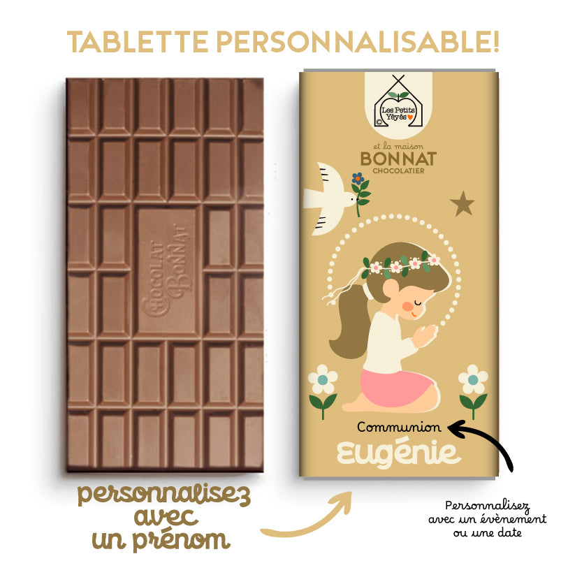 Tablette de Chocolat personnalisable  - EUGENIE
