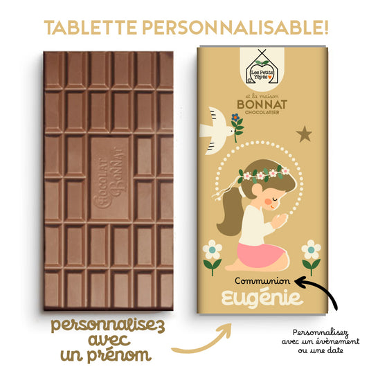 Tablette de Chocolat personnalisable  - EUGENIE