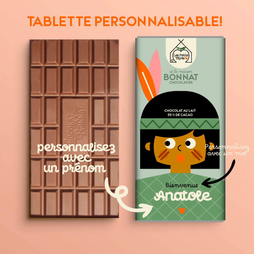 Tablette de Chocolat personnalisable - PETIT INDIEN
