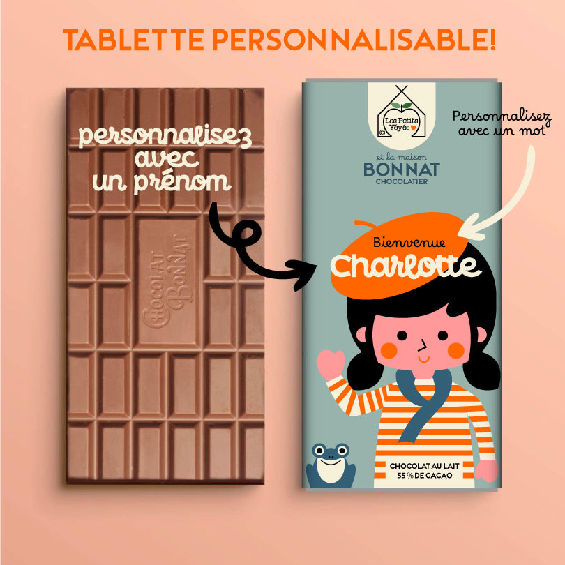 Tablette de Chocolat personnalisable - PETITE FRANCAISE