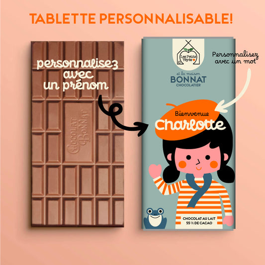 Tablette de Chocolat personnalisable - PETITE FRANCAISE