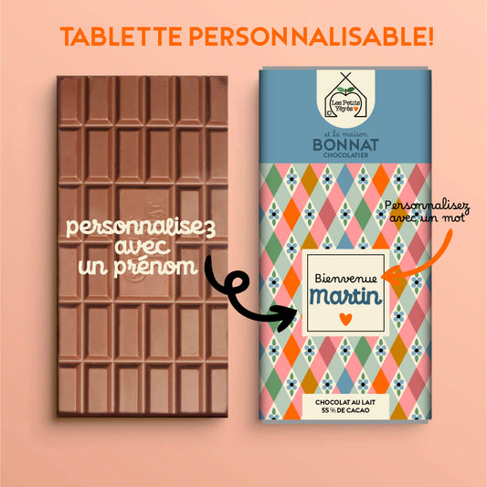 Tablette de Chocolat personnalisable - LOSANGES