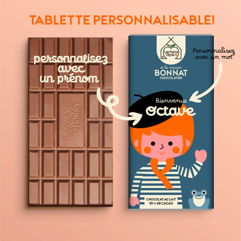 Tablette de Chocolat personnalisable - PETIT FRANCAIS